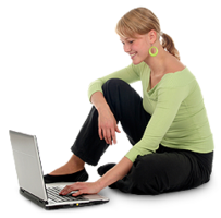Image of woman using a laptop. 